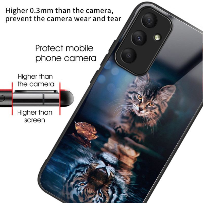 Coque Samsung Galaxy A55 5G Verre Trempé chat et tigre