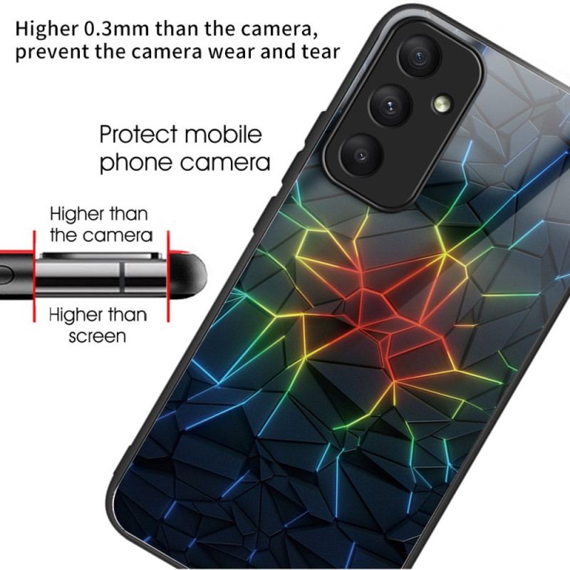 Coque Samsung Galaxy A55 5G Verre Trempé Motif Géométrique