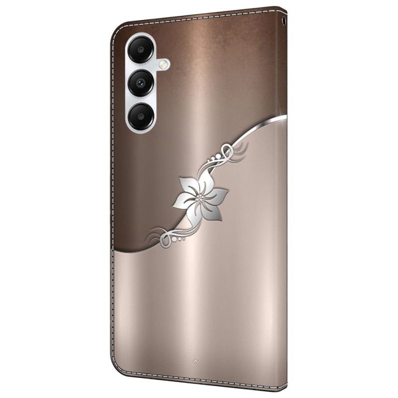 Housse Samsung Galaxy A55 5G Fleur Argentée