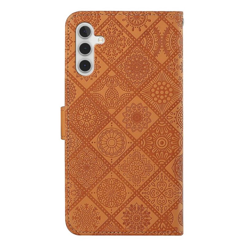 Housse Samsung Galaxy A55 5G Patchwork à Lanière