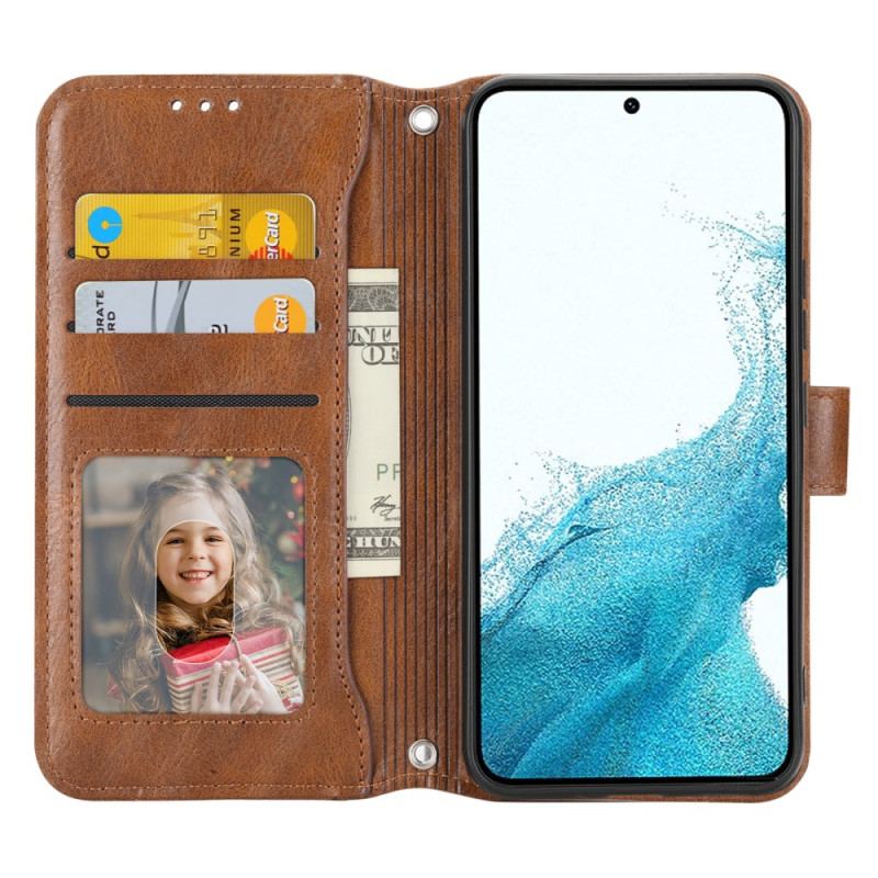 Housse Samsung Galaxy A55 5G Porte-Monnaie avec Lanière et Bandoulière