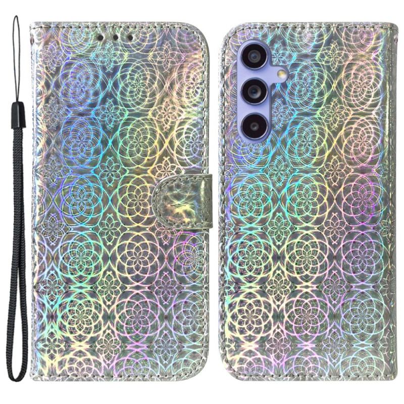 Housse Samsung Galaxy A55 5G Style Disco à Lanière