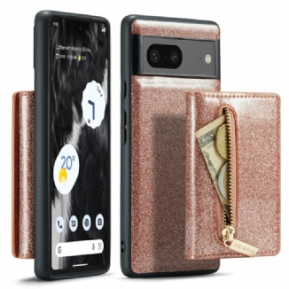 Coque Google Pixel 7 Paillettes Porte-Cartes Détachable