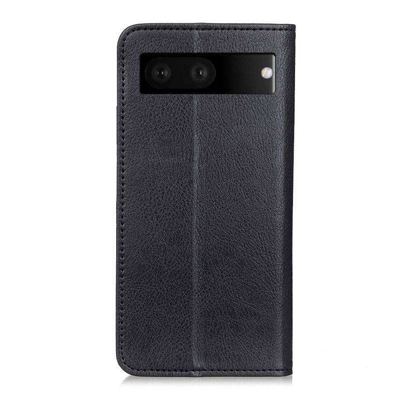 Flip Cover Google Pixel 7 Cuir Fendu Litchi