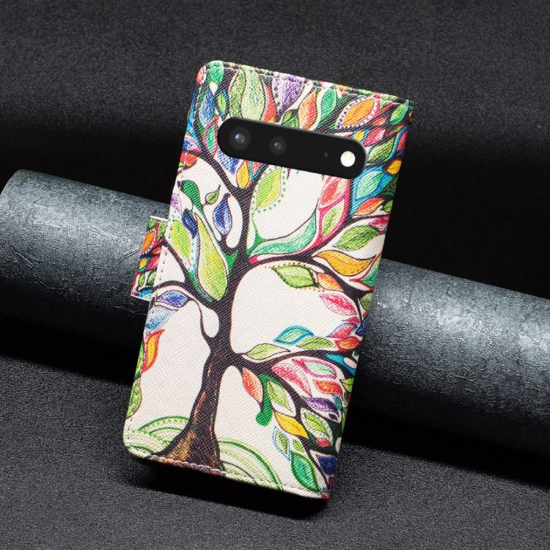 Housse Google Pixel 7 Portefeuille Arbre