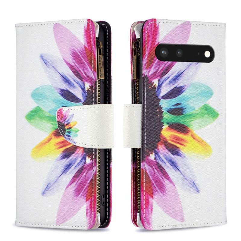 Housse Google Pixel 7 Portefeuille Fleur