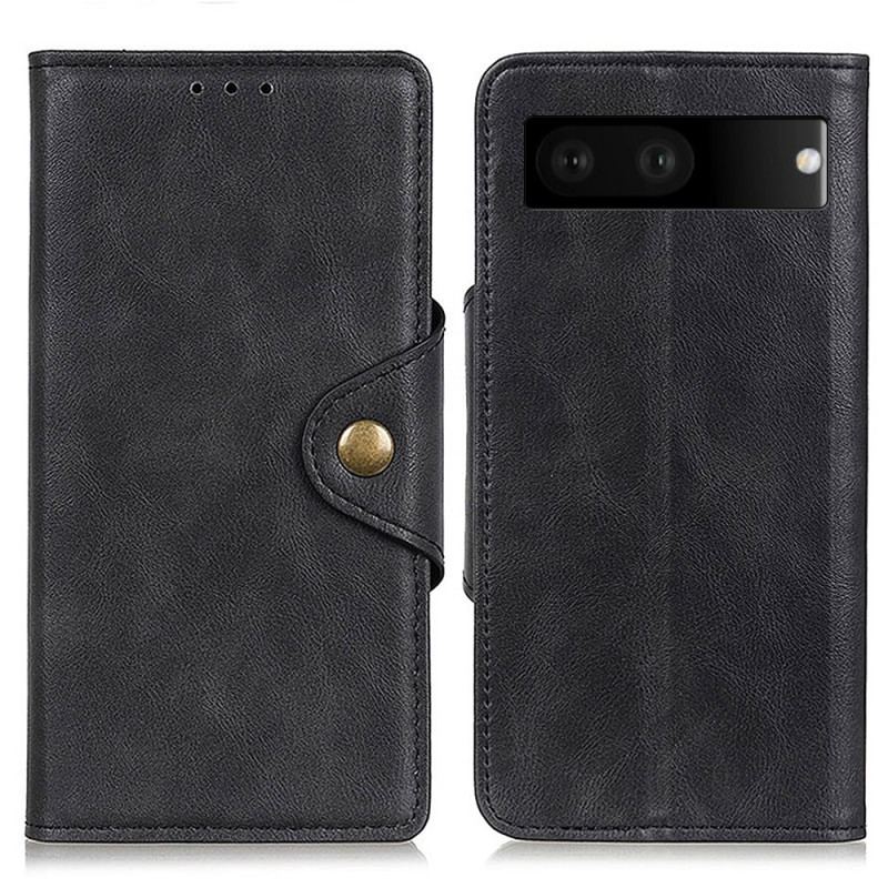 Housse Google Pixel 7 Simili Cuir Bouton Magnétique