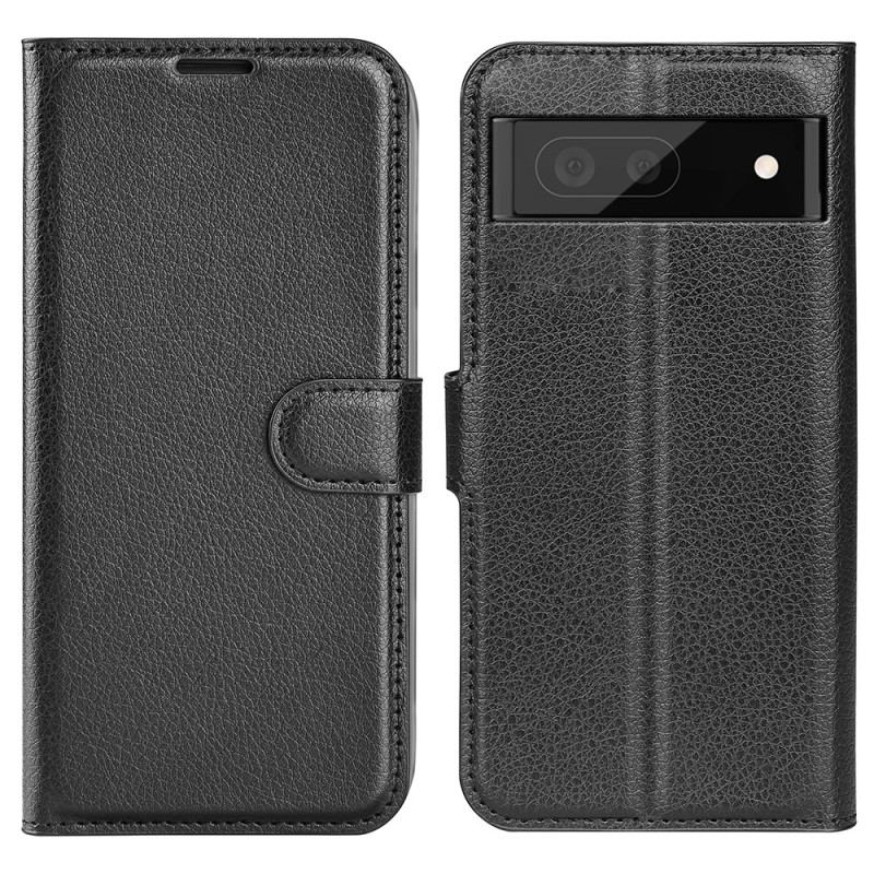 Housse Google Pixel 7 Simili Cuir Litchi Classique