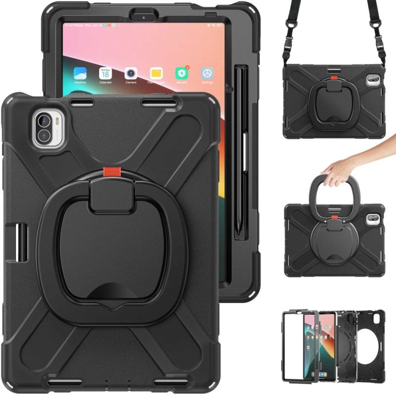 Coque Xiaomi Pad 5 Anneau Rotatif et Sangle de Portage