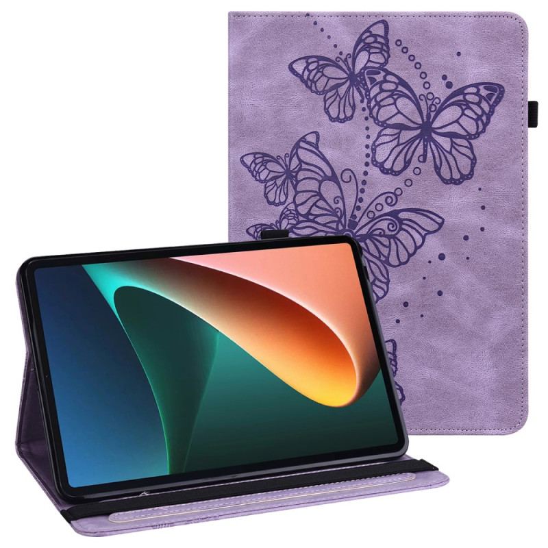 Étui Xiaomi Pad 5 Multifonctions Motif Papillons