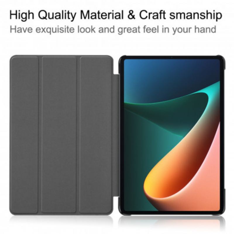 Smart Case Xiaomi Pad 5 Porte-Stylet Fleurs Vintages