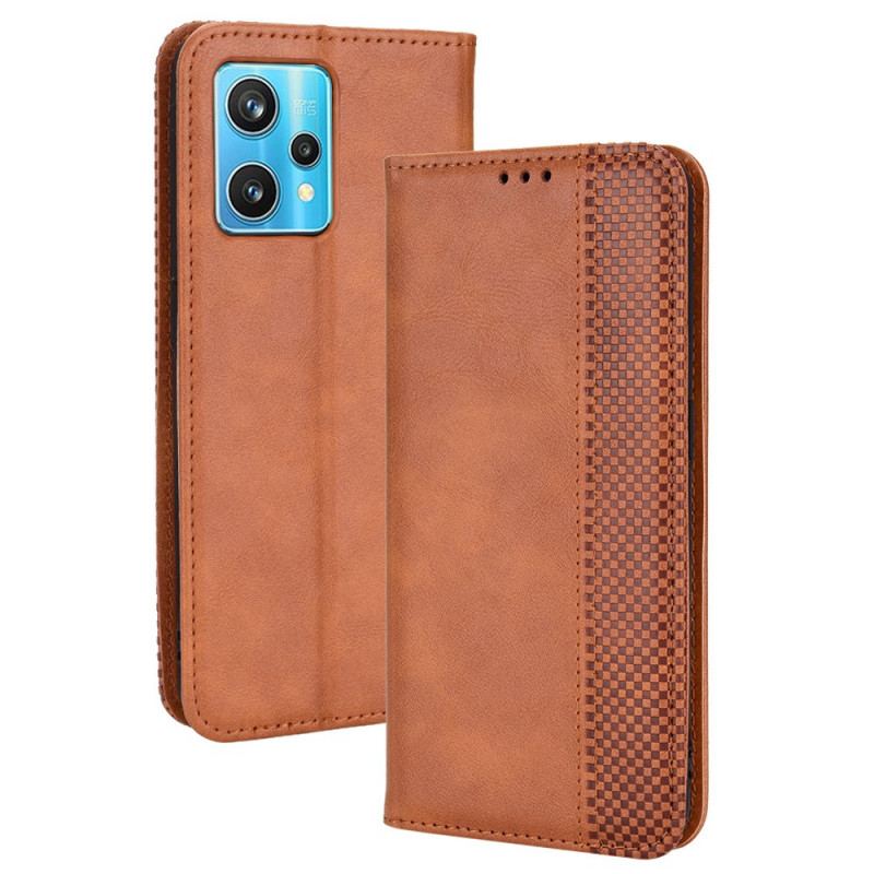 Flip Cover Realme 9 5G Effet Cuir Vintage Stylisé