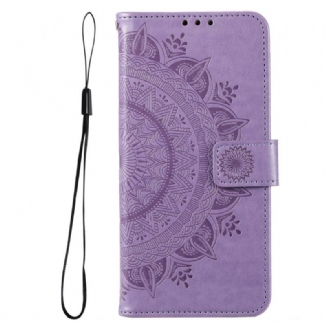 Housse Samsung Galaxy M33 5G Mandala Soleil à Lanière