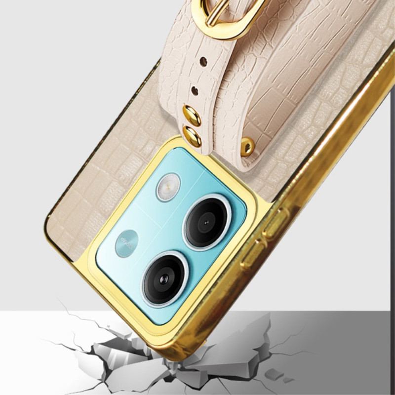 Coque Xiaomi Redmi Note 13 5G Design Bracelet et Texture Crocodile