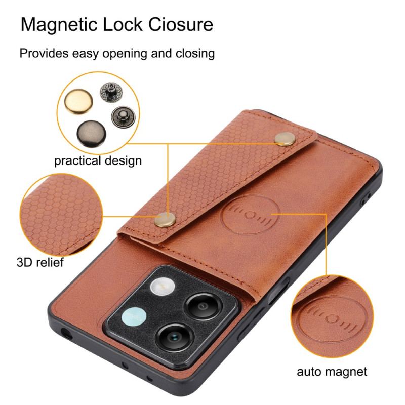 Coque Xiaomi Redmi Note 13 5G Effet Cuir Porte-Cartes