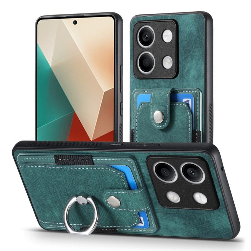 Coque Xiaomi Redmi Note 13 5G Porte-Cartes et Anneau Rotatif