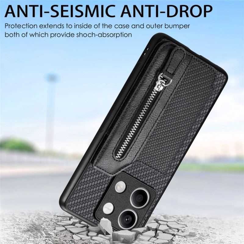 Coque Xiaomi Redmi Note 13 5G Porte-Monnaie à Fermeture Éclair