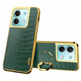 Coque Xiaomi Redmi Note 13 5G Style Crocodile Anneau-Support