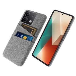 Coque Xiaomi Redmi Note 13 5G Tissu Double Porte-Cartes