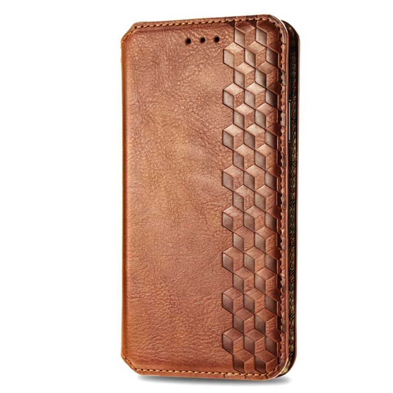 Flip Cover Xiaomi Redmi Note 13 5G Effet Cuir Vintage Losanges