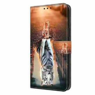 Housse Xiaomi Redmi Note 13 5G avec motif 3D Rêve de Chaton