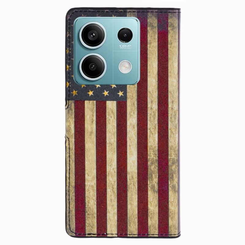 Housse Xiaomi Redmi Note 13 5G Drapeau Américain Vintage