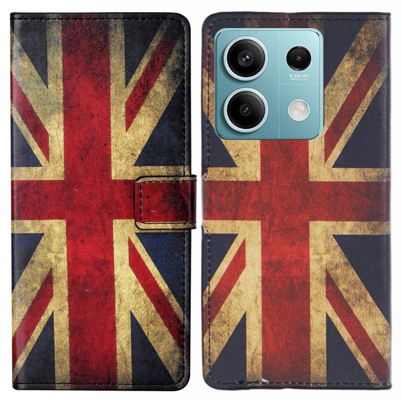 Housse Xiaomi Redmi Note 13 5G Drapeau Anglais Vintage