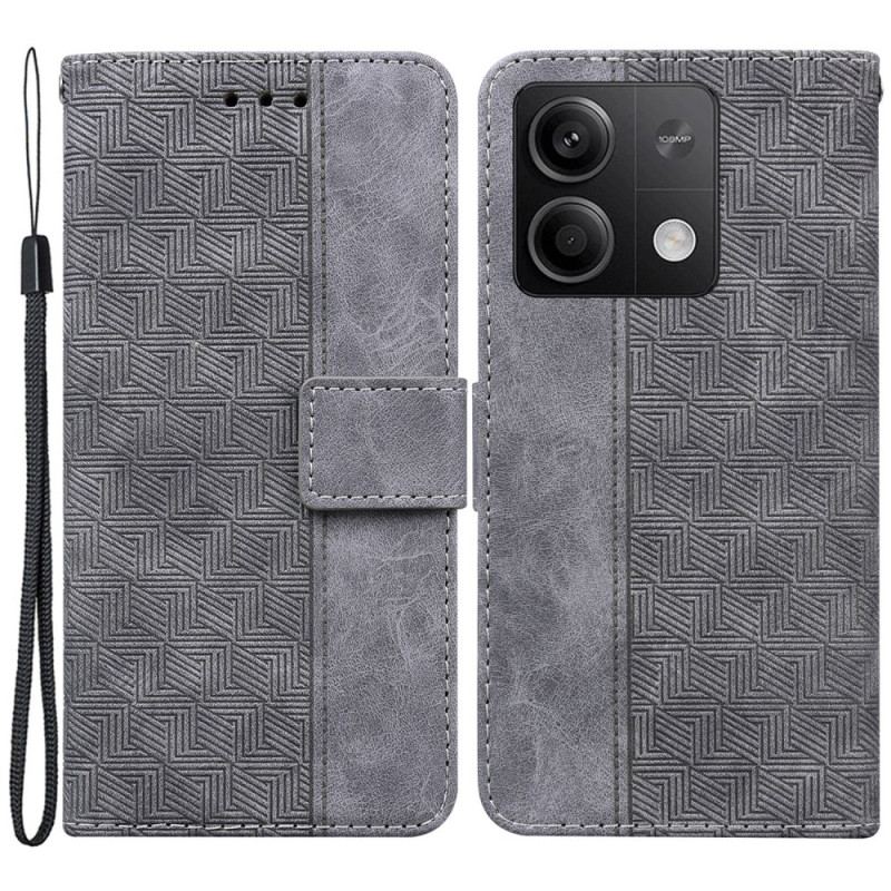 Housse Xiaomi Redmi Note 13 5G Motif Tissé à Lanière