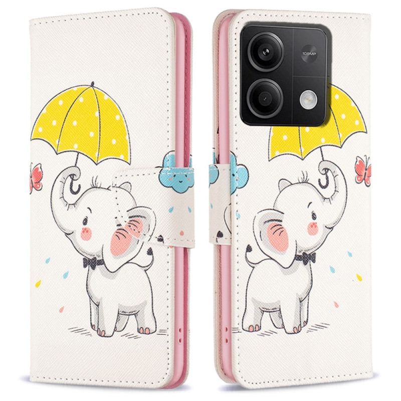 Housse Xiaomi Redmi Note 13 5G Parapluie et Éléphant