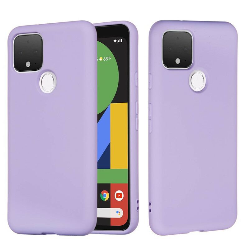 Coque Google Pixel 5 Conception Silicone Liquide avec Lanière