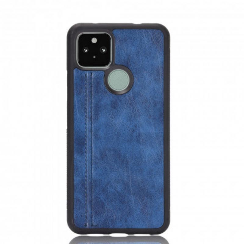 Coque Google Pixel 5 Effet Cuir Couture