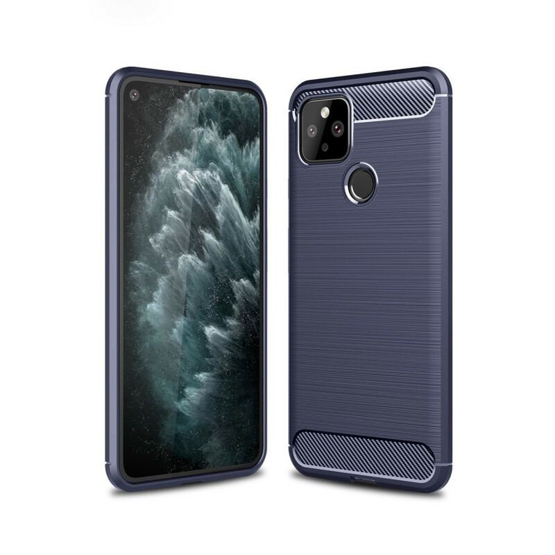 Coque Google Pixel 5 Fibre Carbone Brossée