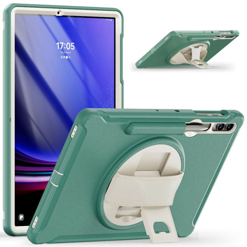 Coque Samsung Galaxy Tab S9 FE Plus/S9 Plus/ S8 Plus/S7 Plus Support pour Stylo et Béquille