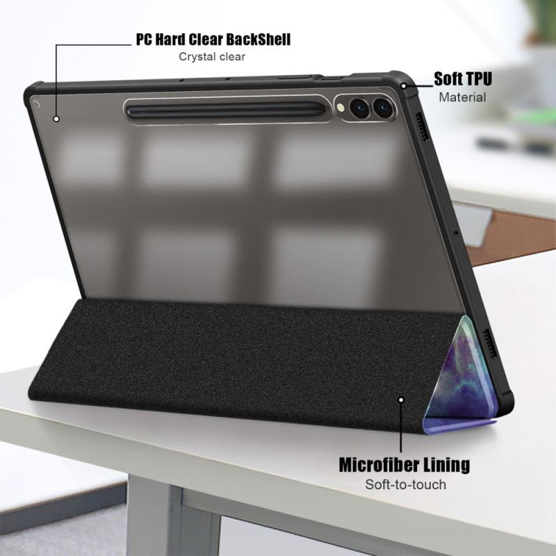 Smart Case Samsung Galaxy Tab S9 Plus Dos Transparent Galaxie