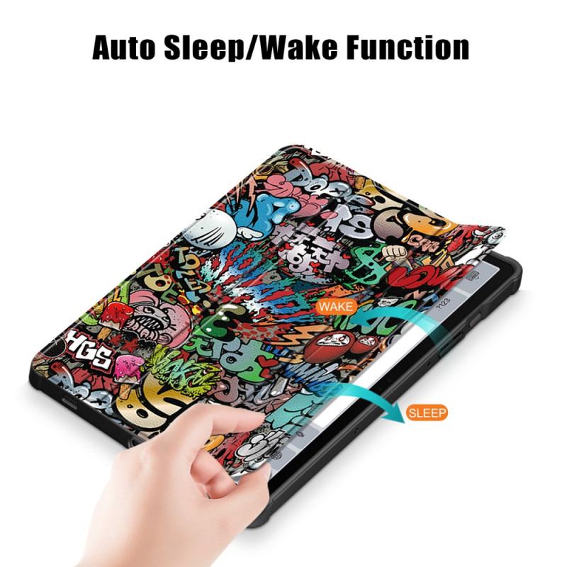 Smart Case Samsung Galaxy Tab S9 Plus Dos Transparent Graffiti