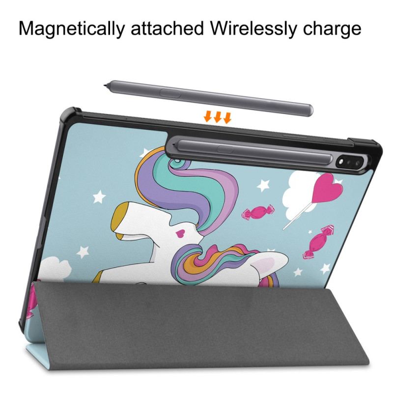 Smart Case Samsung Galaxy Tab S9 Plus Licorne