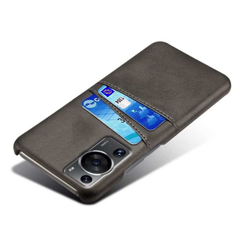 Coque Huawei P60 Pro Effet Cuir Porte-Cartes