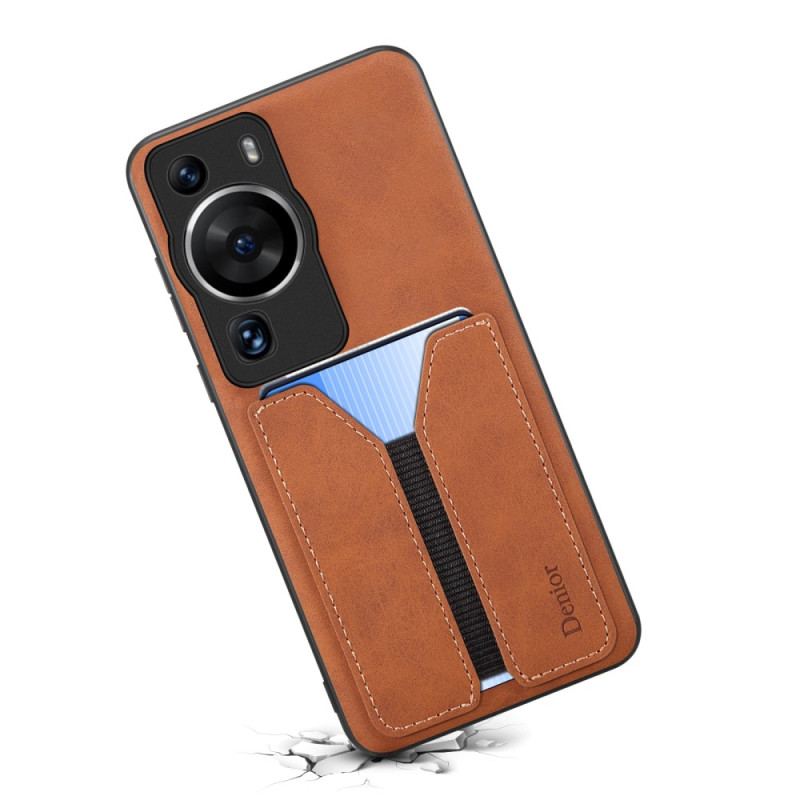 Coque Huawei P60 Pro Porte Cartes Élastique Denior