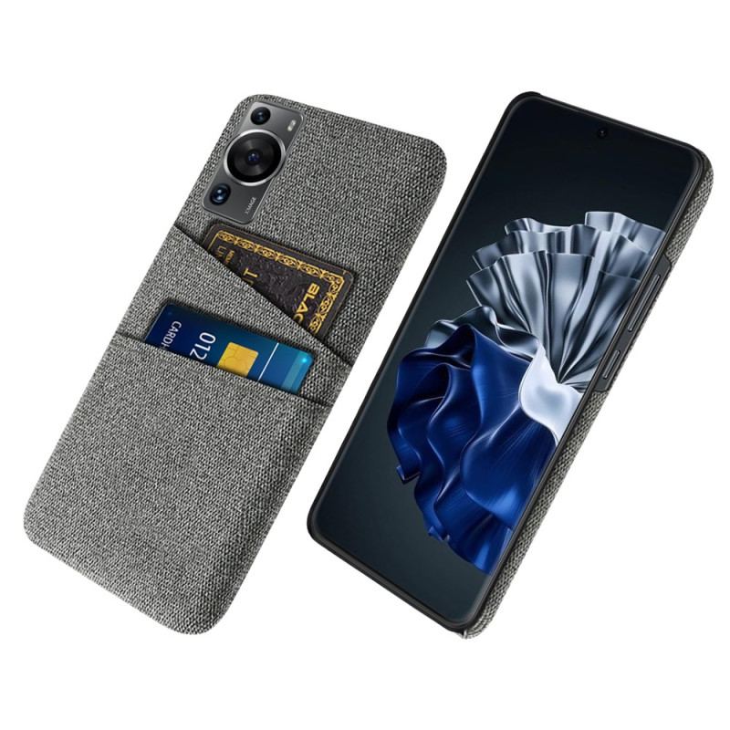 Coque Huawei P60 Pro Tissu Porte-Cartes