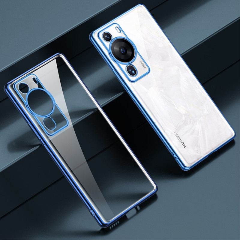 Coque Huawei P60 Pro Transparente Rebords Style Métal SULADA