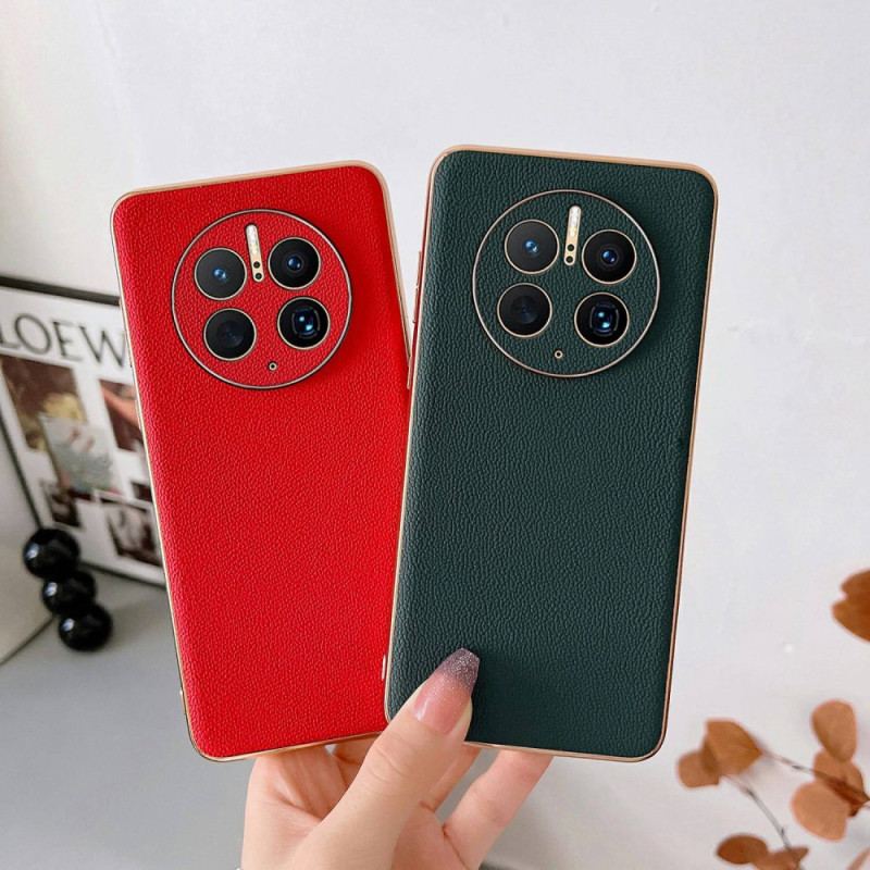 Coque Huawei Mate 50 Pro Véritable Cuir Élégance