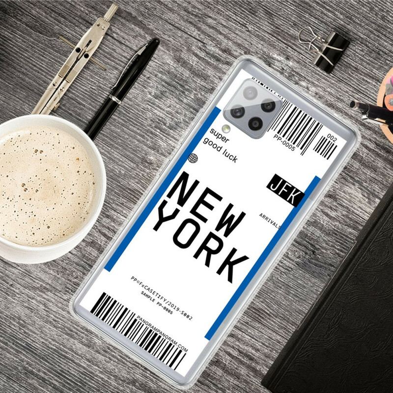 Coque Samsung Galaxy A42 5G Boarding Pass to New York