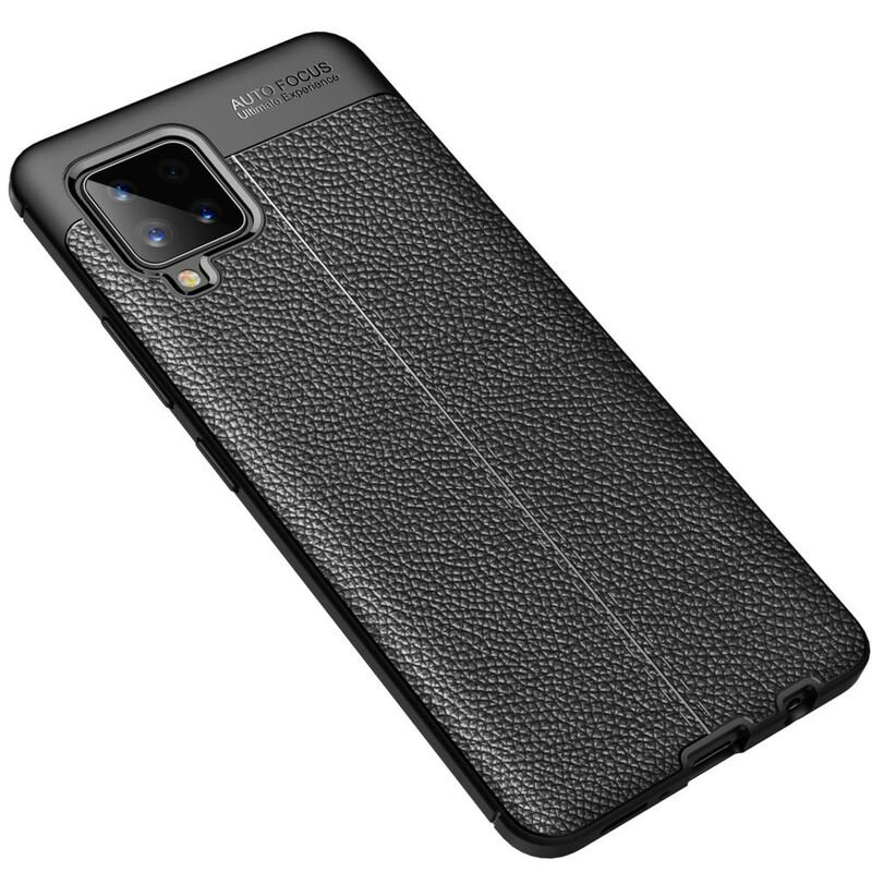 Coque Samsung Galaxy A42 5G Effet Cuir Litchi Double Line