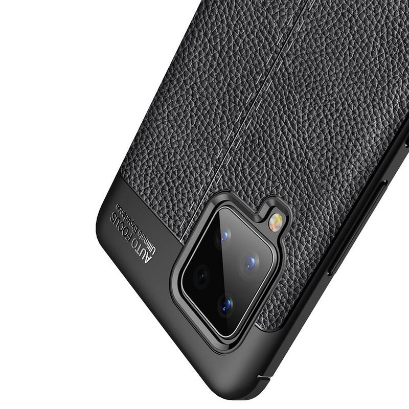 Coque Samsung Galaxy A42 5G Effet Cuir Litchi Double Line