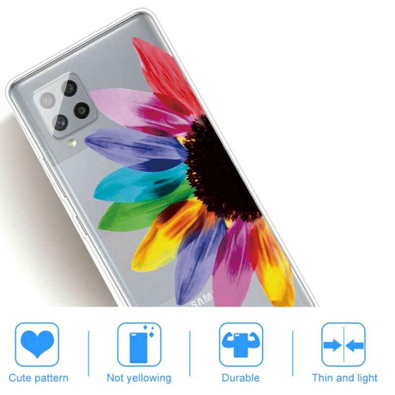 Coque Samsung Galaxy A42 5G Fleur Colorée