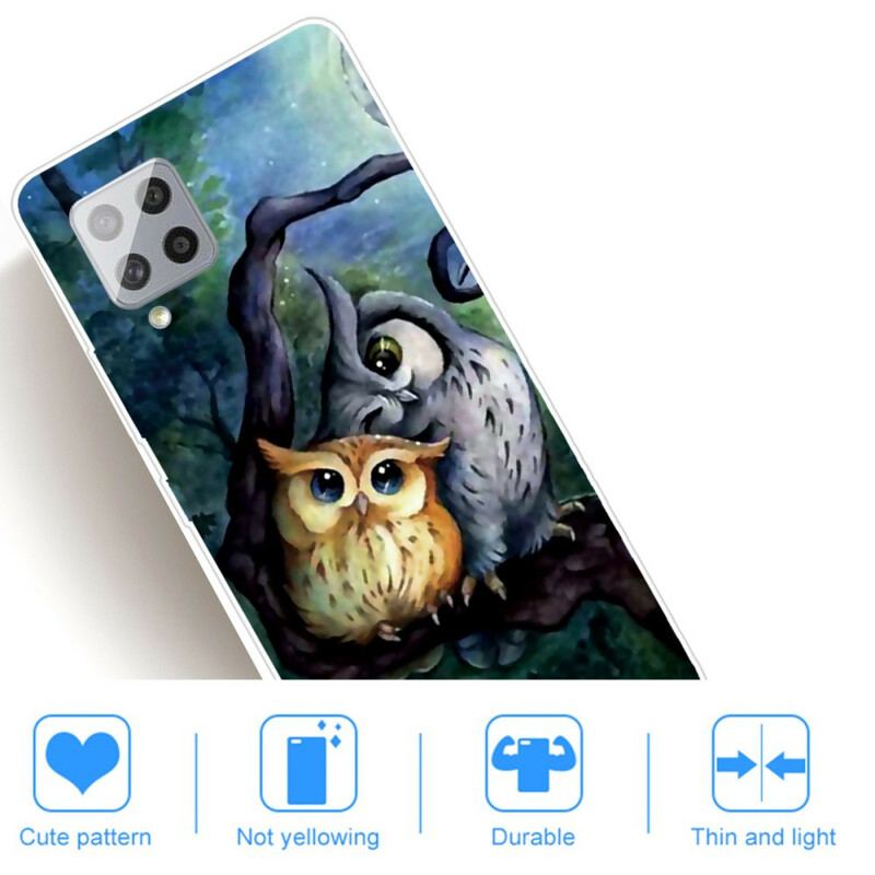 Coque Samsung Galaxy A42 5G Peinture Hiboux