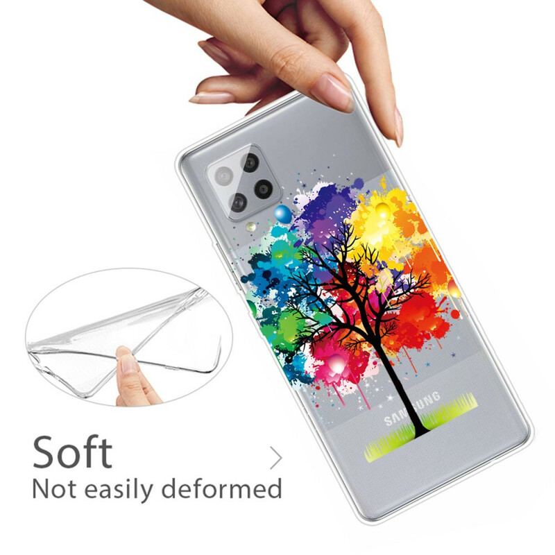 Coque Samsung Galaxy A42 5G Transparente Arbre Aquarelle