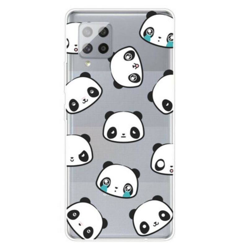 Coque Samsung Galaxy A42 5G Transparente Pandas Sentimentaux