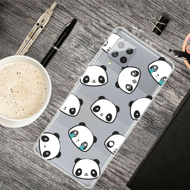 Coque Samsung Galaxy A42 5G Transparente Pandas Sentimentaux