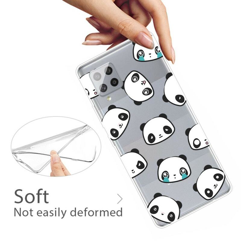 Coque Samsung Galaxy A42 5G Transparente Pandas Sentimentaux